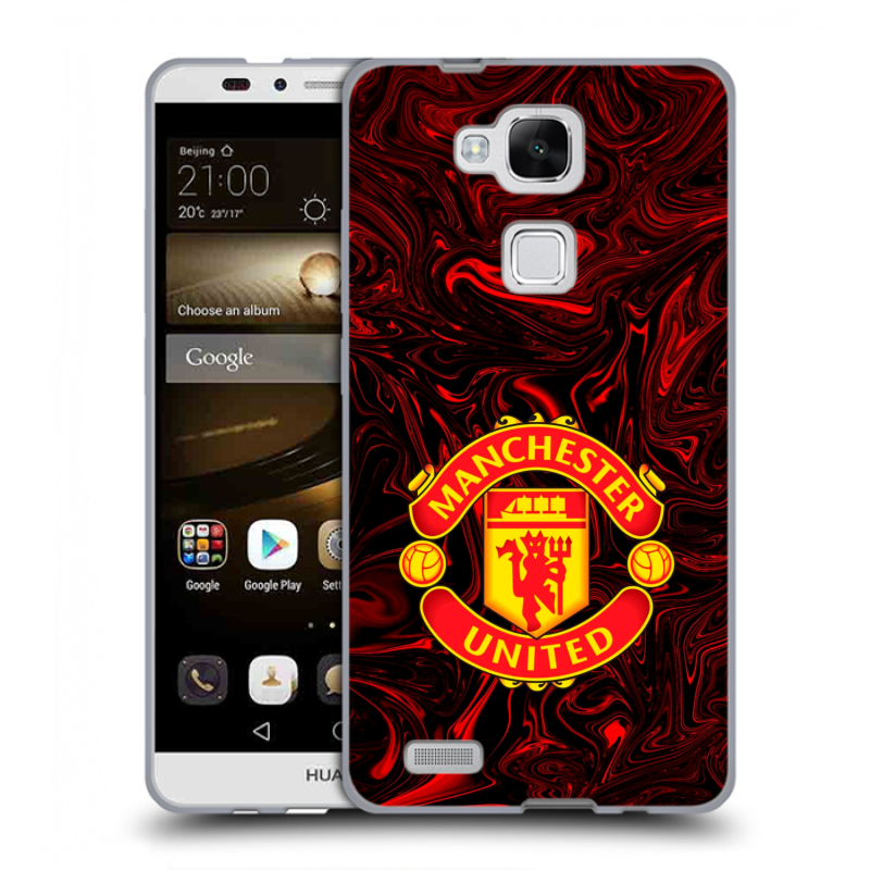 Пластиковый чехол на Huawei Ascend Mate 7 с принтом Manchester United Пластиковый чехол на Huawei Ascend Mate 7 с принтом Manchester United