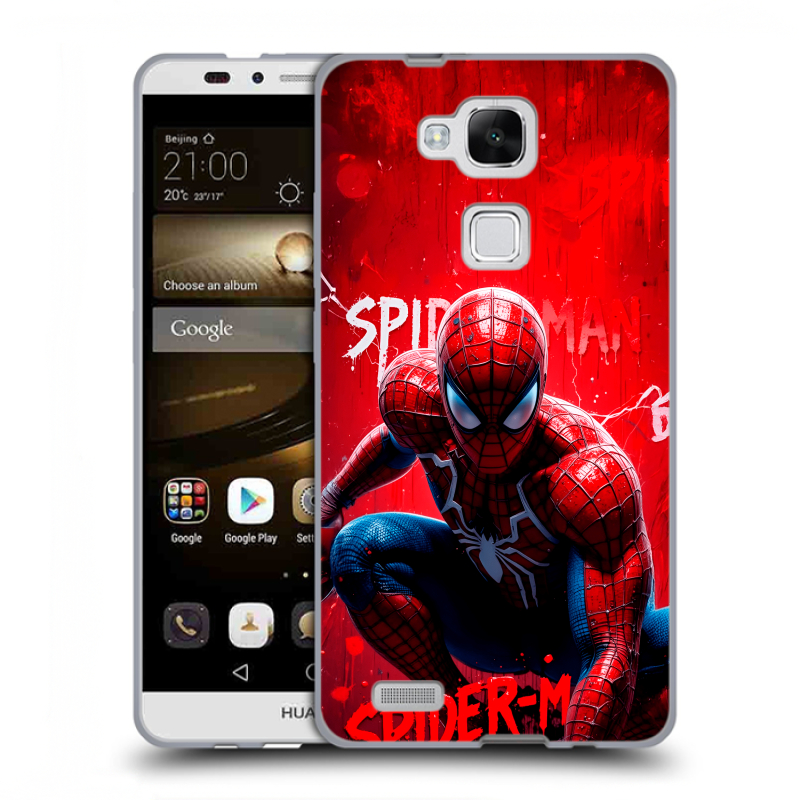 Пластиковый чехол на Huawei Ascend Mate 7 с принтом Spiderman Человек паук Пластиковый чехол на Huawei Ascend Mate 7 с принтом Spiderman Человек паук