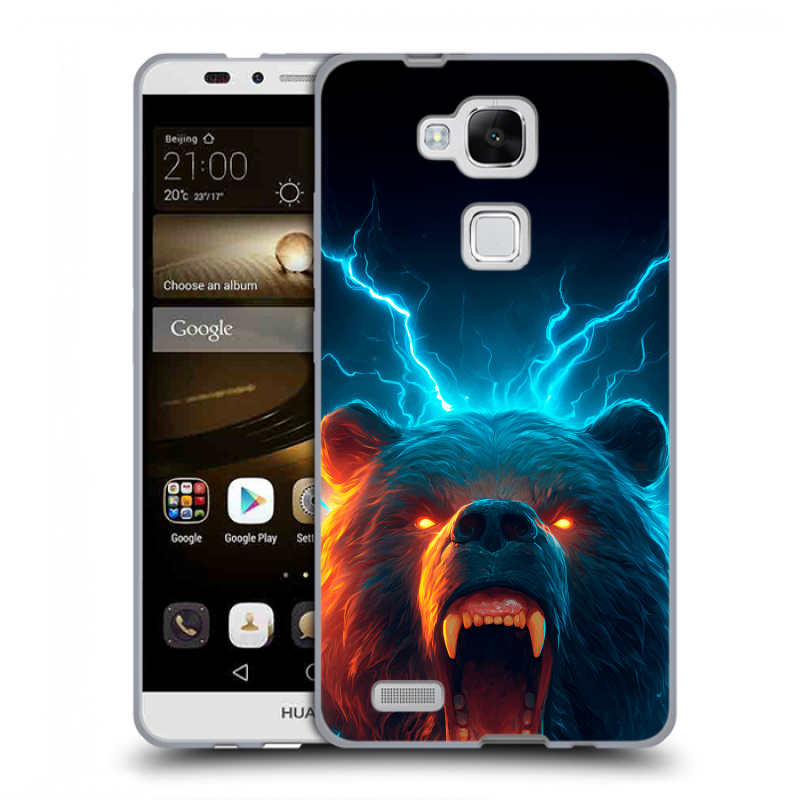 Пластиковый чехол на Huawei Ascend Mate 7 с принтом Медведь Пластиковый чехол на Huawei Ascend Mate 7 с принтом Медведь