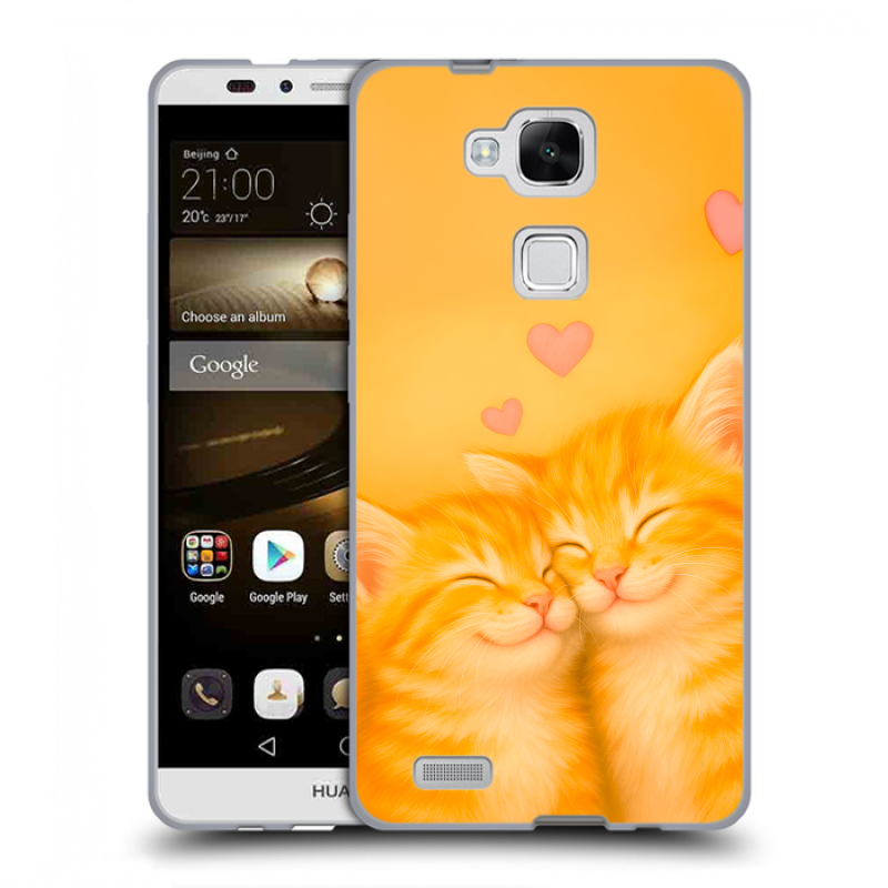 Пластиковый чехол на Huawei Ascend Mate 7 с принтом Милые котята Пластиковый чехол на Huawei Ascend Mate 7 с принтом Милые котята