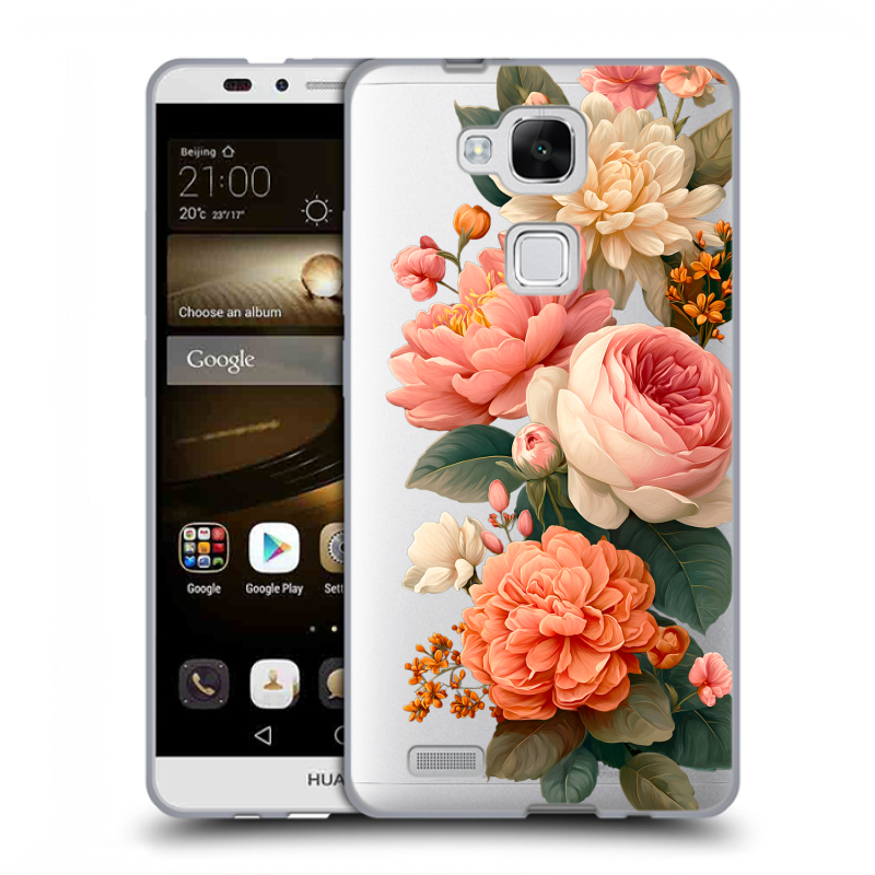 Пластиковый чехол на Huawei Ascend Mate 7 с принтом цветы Пластиковый чехол на Huawei Ascend Mate 7 с принтом цветы