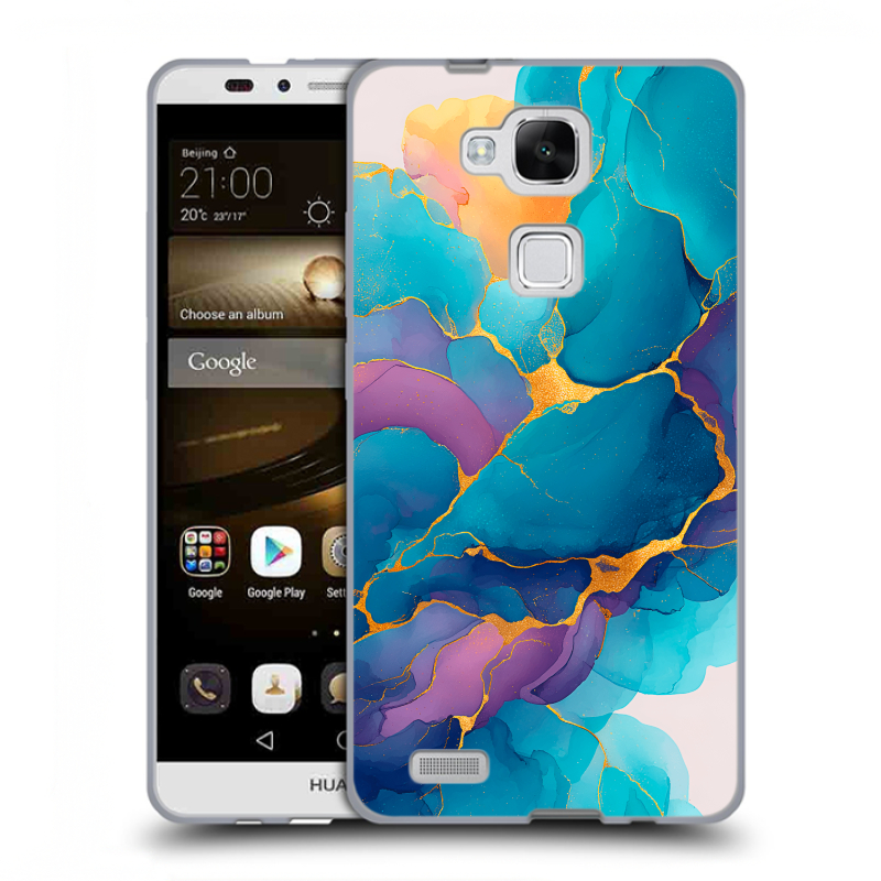 Пластиковый чехол на Huawei Ascend Mate 7 с принтом Мрамор блестки Пластиковый чехол на Huawei Ascend Mate 7 с принтом Мрамор блестки