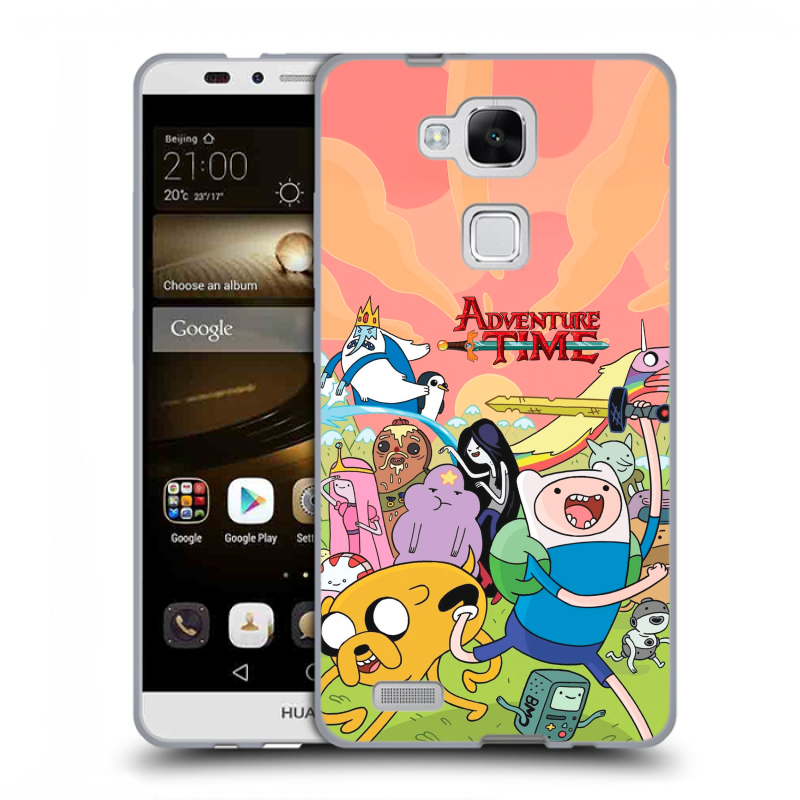 Пластиковый чехол на Huawei Ascend Mate 7 с принтом Adventure time Время приключений Пластиковый чехол на Huawei Ascend Mate 7 с принтом Adventure time Время приключений