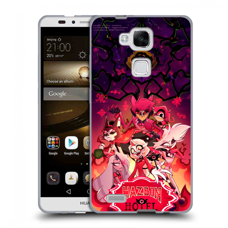 Пластиковый чехол на Huawei Ascend Mate 7 с принтом Hazbin Hotel Отель Хазбин Пластиковый чехол на Huawei Ascend Mate 7 с принтом Hazbin Hotel Отель Хазбин