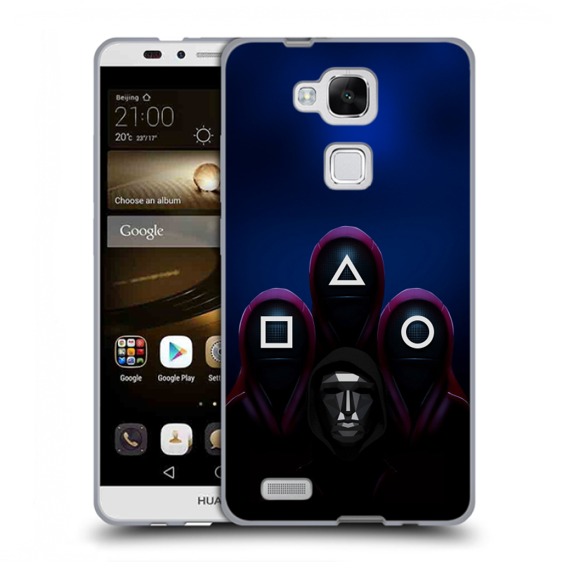 Пластиковый чехол на Huawei Ascend Mate 7 с принтом Игра Кальмара Пластиковый чехол на Huawei Ascend Mate 7 с принтом Игра Кальмара
