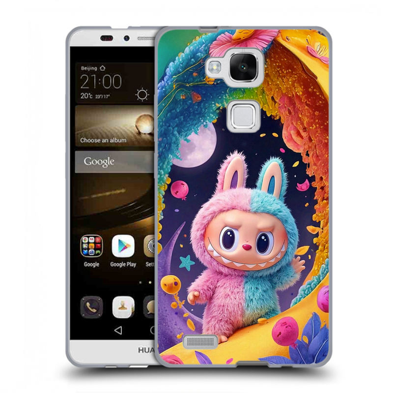 Пластиковый чехол на Huawei Ascend Mate 7 с принтом Labubu Лабубу Пластиковый чехол на Huawei Ascend Mate 7 с принтом Labubu Лабубу