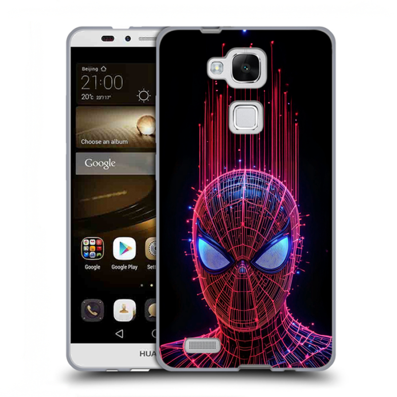 Пластиковый чехол на Huawei Ascend Mate 7 с принтом Spiderman Человек паук Пластиковый чехол на Huawei Ascend Mate 7 с принтом Spiderman Человек паук