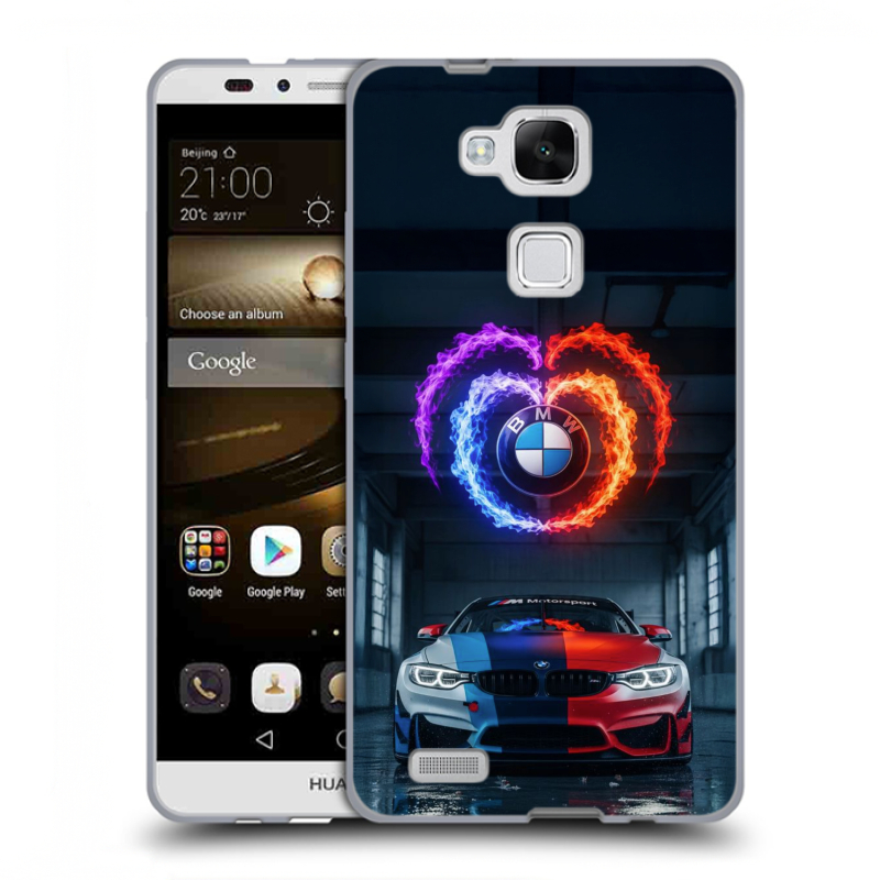 Пластиковый чехол на Huawei Ascend Mate 7 с принтом BMW БМВ Пластиковый чехол на Huawei Ascend Mate 7 с принтом BMW БМВ