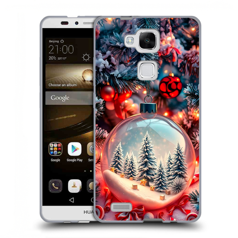 Пластиковый чехол на Huawei Ascend Mate 7 с принтом Новый год Пластиковый чехол на Huawei Ascend Mate 7 с принтом Новый год