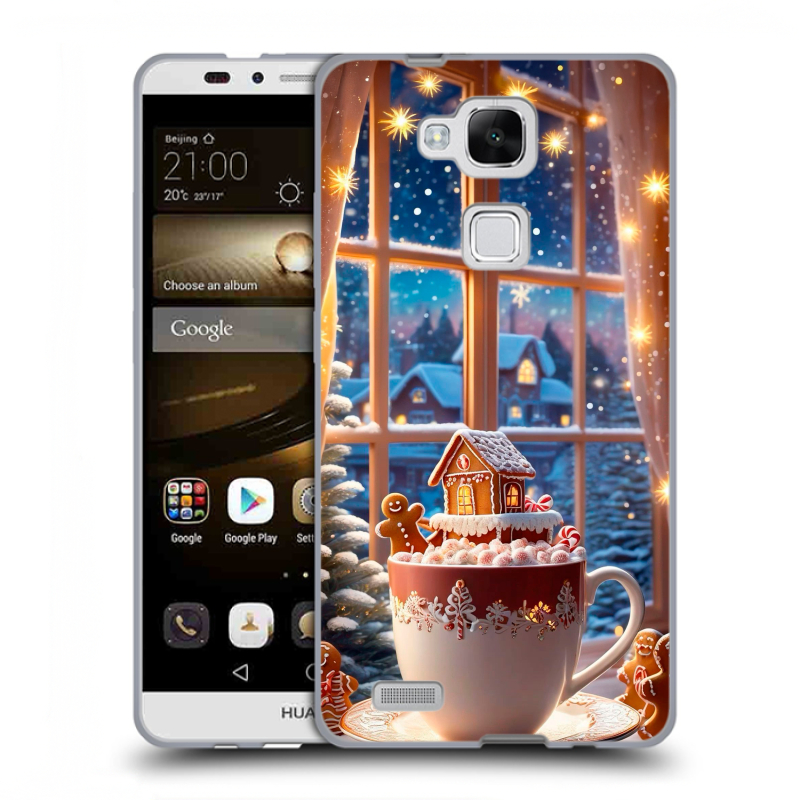 Пластиковый чехол на Huawei Ascend Mate 7 с принтом Новый год Пластиковый чехол на Huawei Ascend Mate 7 с принтом Новый год