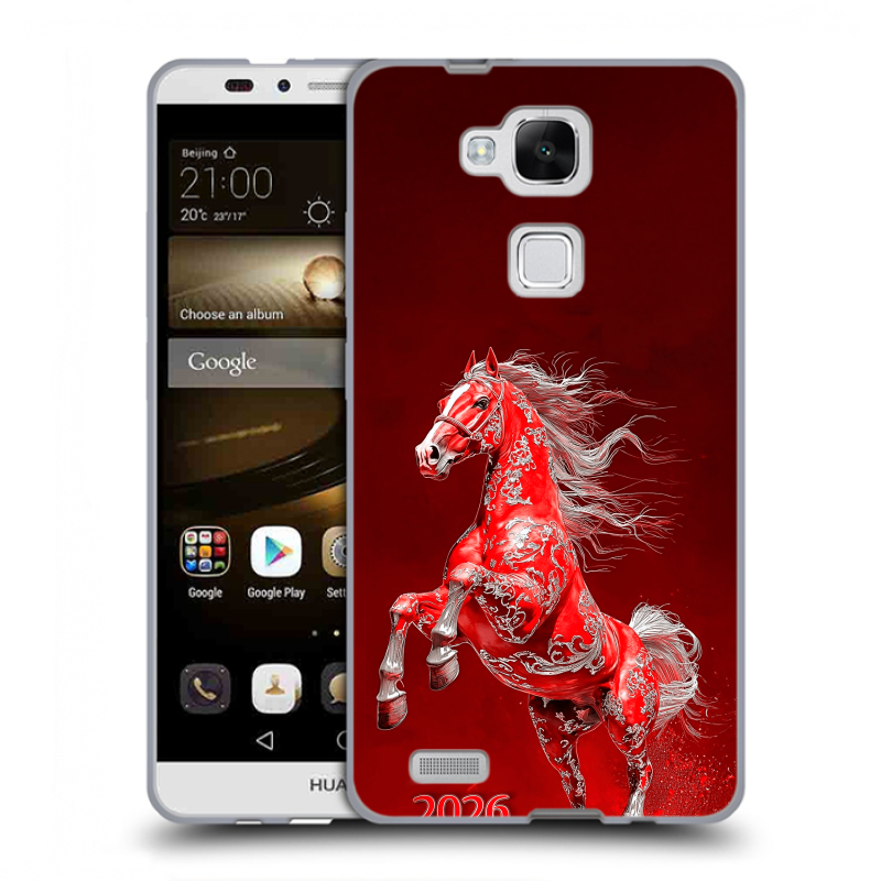 Пластиковый чехол на Huawei Ascend Mate 7 с принтом Новый год Пластиковый чехол на Huawei Ascend Mate 7 с принтом Новый год