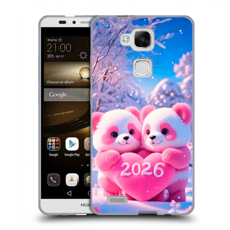 Пластиковый чехол на Huawei Ascend Mate 7 с принтом Новый год Пластиковый чехол на Huawei Ascend Mate 7 с принтом Новый год