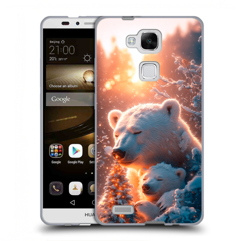 Пластиковый чехол на Huawei Ascend Mate 7 с принтом Новый год Пластиковый чехол на Huawei Ascend Mate 7 с принтом Новый год