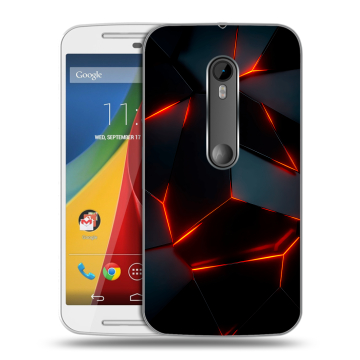 Силиконовый чехол на Motorola Moto G с принтом Яркие абстракции