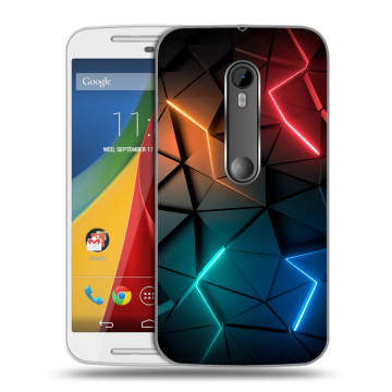 Силиконовый чехол на Motorola Moto G с принтом Абстракция неон Силиконовый чехол на Motorola Moto G с принтом Абстракция неон
