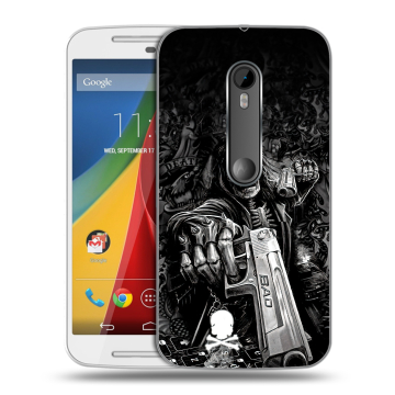 Силиконовый чехол на Motorola Moto G с принтом Скелет Силиконовый чехол на Motorola Moto G с принтом Скелет