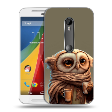 Силиконовый чехол на Motorola Moto G с принтом Сова