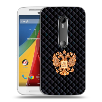 Силиконовый чехол на Motorola Moto G с принтом Герб России принт