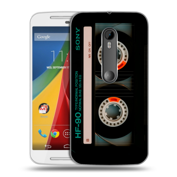 Силиконовый чехол на Motorola Moto G с принтом Кассета