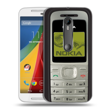 Силиконовый чехол на Motorola Moto G с принтом Ретро Нокия