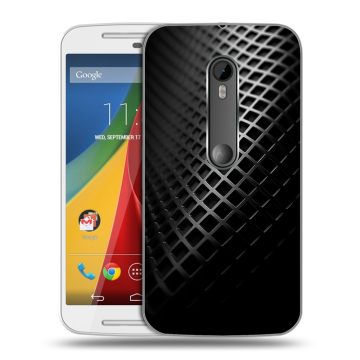 Силиконовый чехол на Motorola Moto G с принтом Текстура металла