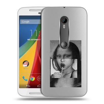Силиконовый чехол на Motorola Moto G с принтом Мона Лиза