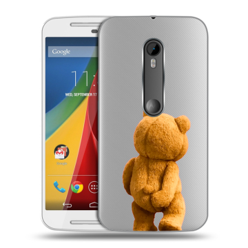 Силиконовый чехол на Motorola Moto G с принтом Медведь