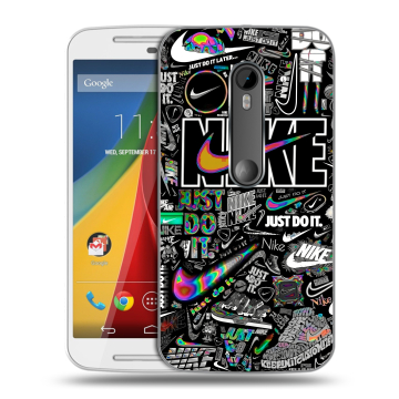 Силиконовый чехол на Motorola Moto G с принтом Найк Силиконовый чехол на Motorola Moto G с принтом Найк