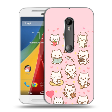 Силиконовый чехол на Motorola Moto G с принтом Hello Kitty Хелоу Кити