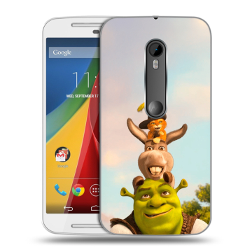 Силиконовый чехол на Motorola Moto G с принтом Шрек Shrek