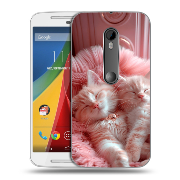 Силиконовый чехол на Motorola Moto G с принтом котята котики Силиконовый чехол на Motorola Moto G с принтом котята котики