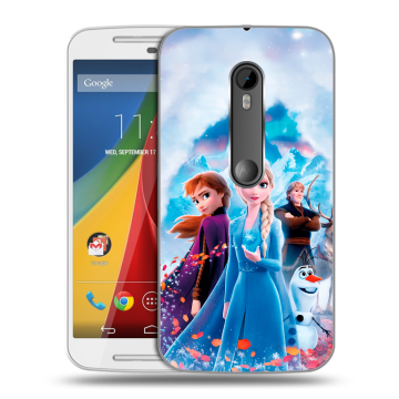 Силиконовый чехол на Motorola Moto G с принтом Холодное сердце Frozen