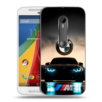 Силиконовый чехол на Motorola Moto G с принтом БМВ BMW Силиконовый чехол на Motorola Moto G с принтом БМВ BMW