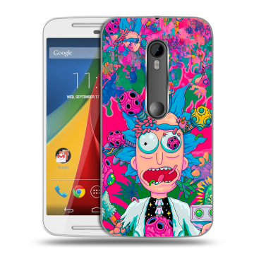 Силиконовый чехол на Motorola Moto G с принтом Рик и Морти Rick Morty