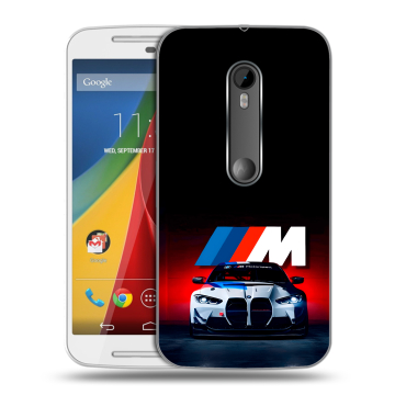 Силиконовый чехол на Motorola Moto G с принтом БМВ BMW Силиконовый чехол на Motorola Moto G с принтом БМВ BMW