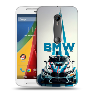 Силиконовый чехол на Motorola Moto G с принтом БМВ BMW