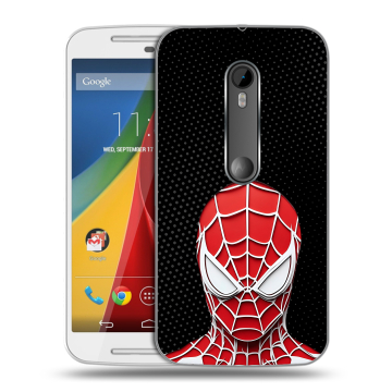 Силиконовый чехол на Motorola Moto G с принтом человек паук spiderman