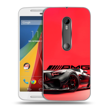 Силиконовый чехол на Motorola Moto G с принтом Мерседес Mercedes AMG