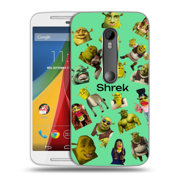 Силиконовый чехол на Motorola Moto G с принтом Шрек Shrek
