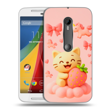 Силиконовый чехол на Motorola Moto G с принтом для девочек