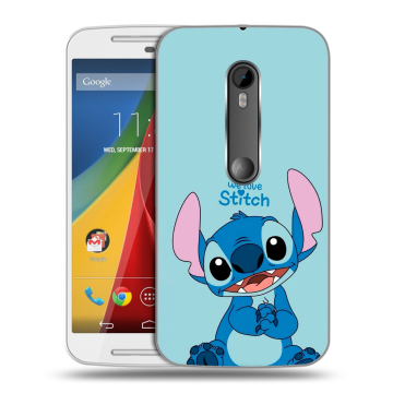 Силиконовый чехол на Motorola Moto G с принтом Лило и Стич
