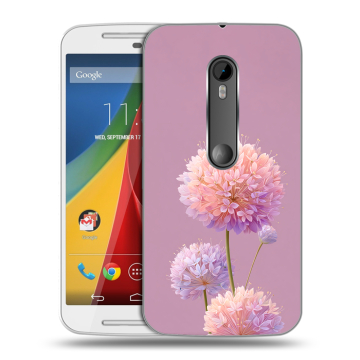 Силиконовый чехол на Motorola Moto G с принтом Цветы
