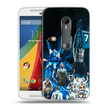Силиконовый чехол на Motorola Moto G с принтом Реал Роналдо Силиконовый чехол на Motorola Moto G с принтом Реал Роналдо