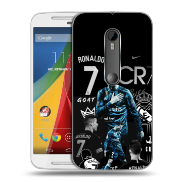Силиконовый чехол на Motorola Moto G с принтом Реал Роналдо