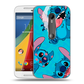 Силиконовый чехол на Motorola Moto G с принтом Лило и Стич