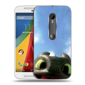 Силиконовый чехол на Motorola Moto G с принтом Как приручить дракона