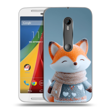 Силиконовый чехол на Motorola Moto G с принтом Лиса