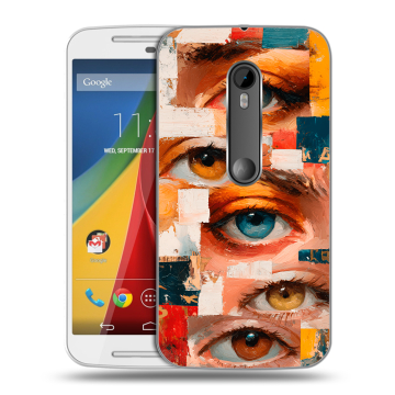 Силиконовый чехол на Motorola Moto G с принтом Модный принт