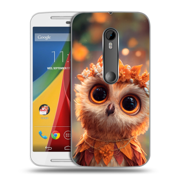 Силиконовый чехол на Motorola Moto G с принтом Милая сова