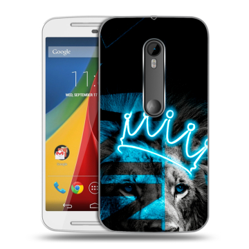 Силиконовый чехол на Motorola Moto G с принтом Король лев